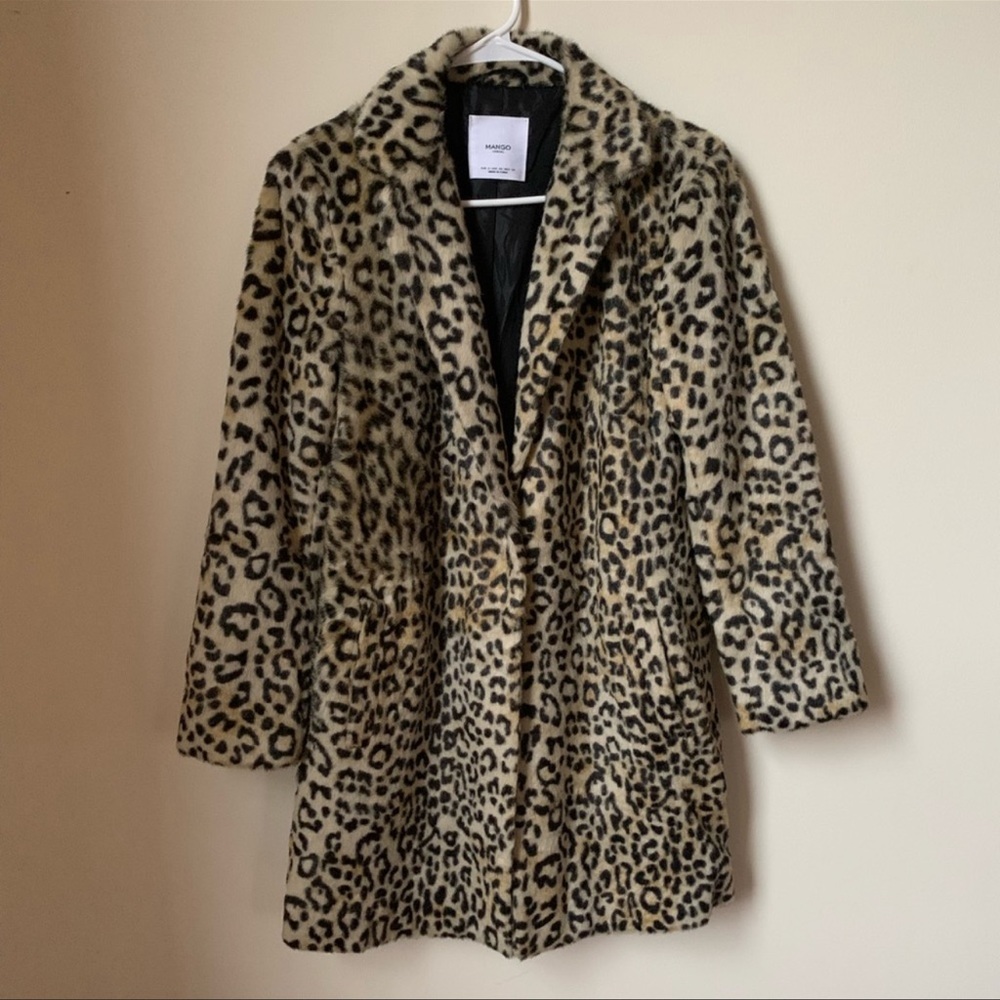 Mango leopard coat